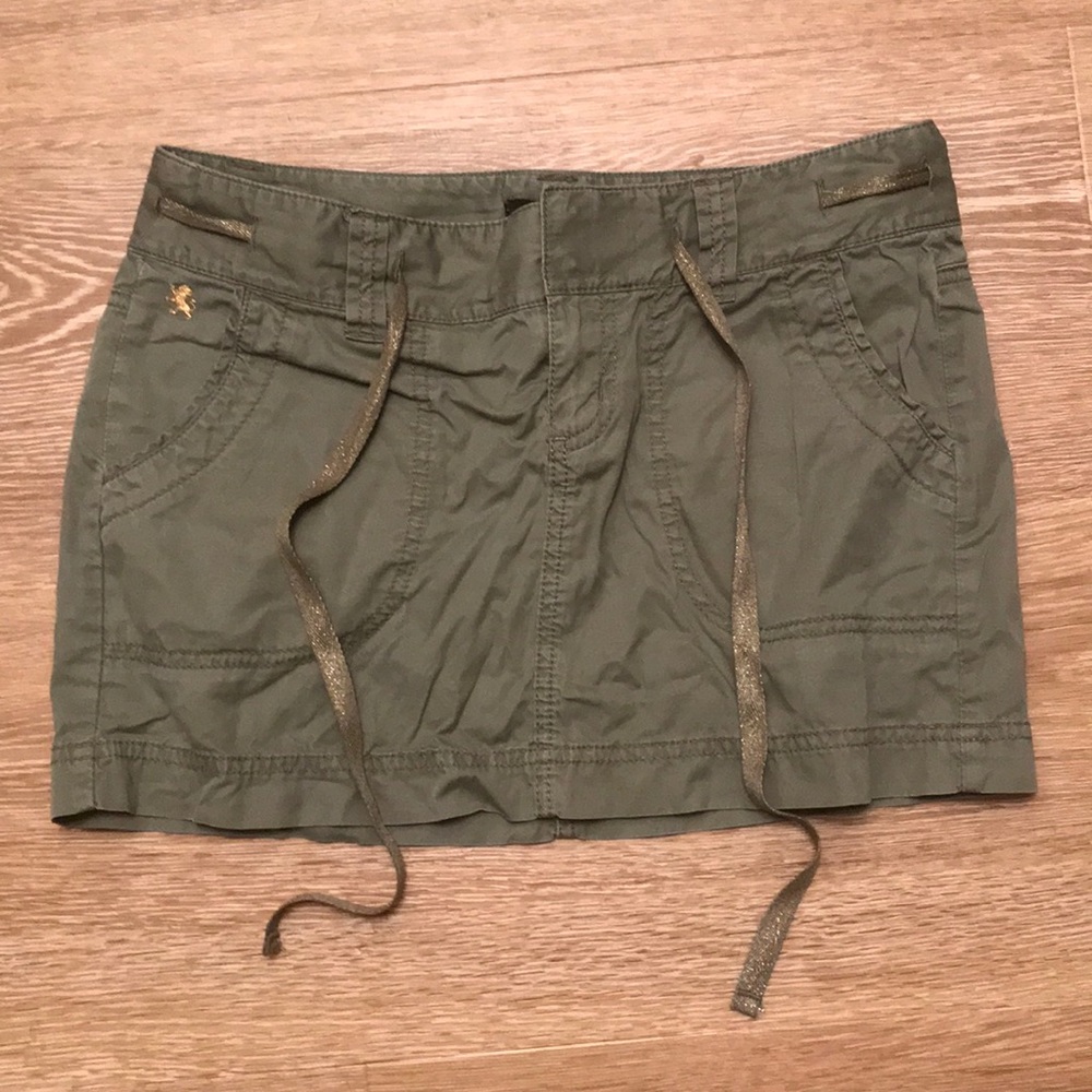 Express olive green miniskirt